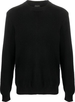 Crew-Neck Ribbed-Knit Jumper-AB