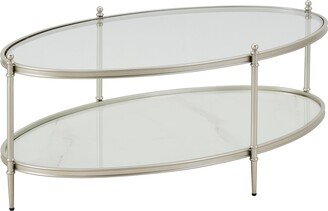 Ximena Champagne Silver Metal & Glass Coffee Table Set by Bold