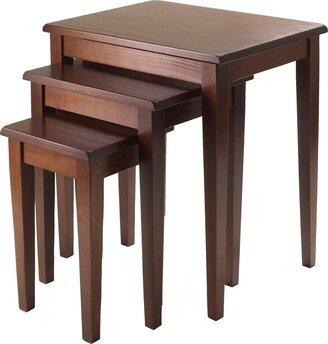 Regalia 3-Pc Nesting Table Set, Walnut - 20.12 x 14.96 x 21.65