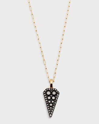 18K Gold Black Diamond Pendant Necklace
