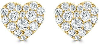 Sabrina Designs 14K 0.70 Ct. Tw. Diamond Heart Studs