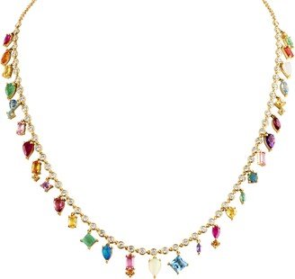 EDEN PRESLEY Diamond & Rainbow Sapphire Necklace