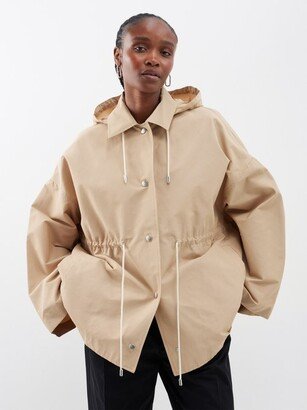 Hooded Drawcord-waist Cotton-blend Parka