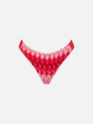 Red Knitted Chevron Briefs