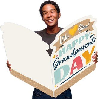 Big Dot of Happiness Happy Grandparents Day - Grandma & Grandpa Giant Greeting Card - Big Shaped Jumborific Card