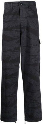 Camouflage-Print Cargo Trousers-AB