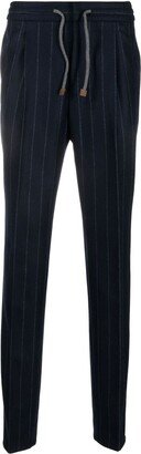 Pinstripe Drawstring Trousers