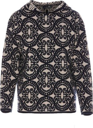 'S Max Mara All-Over Patterned Knitted Hoodie