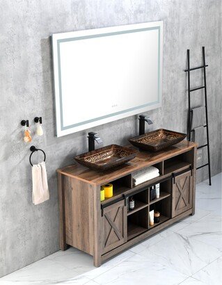 Frameless LED Single Bathroom Vanity Mirror