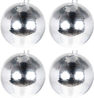 Eliminator Lighting EM20 20-Inch Disco Mirror Ball with Hanging and Motor Ring for Dance Floors and Parties (4 Pack)