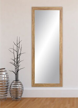 Traditional Blonde Barnwood Floor Mirror - 32.5 x 66