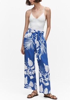 Women's Tropical Print Pants