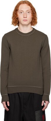 Khaki Garment-Dyed Sweater