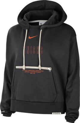 New York Knicks Standard Issue Women's Dri-FIT NBA Pullover Hoodie in Black