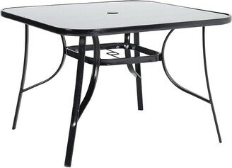 Living and Home Square Metallic Garden Dining Table