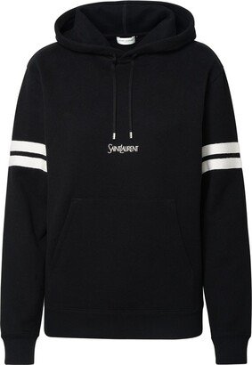 Logo Embroidered Long-Sleeved Hoodie-AA