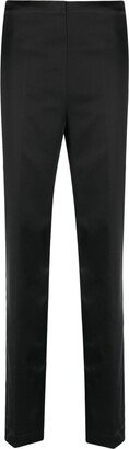 High-Waist Slim Trousers