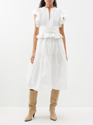 Florence Embroidered Cotton Midi Dress