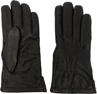 Grained-Texture Leather Gloves