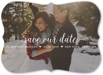 Save The Date Cards: Eternal Moment Save The Date, White, Matte, Signature Smooth Cardstock, Bracket