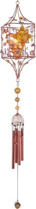 33 Long Celestial Copper Candle Holder Gem Wind Chime