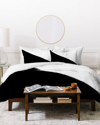 Kelly Haines Concrete Black Paint Duvet Cover Set