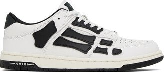 White & Black Skel Top Low Sneakers