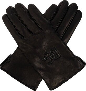 Logo Embossed Full-Finger Gloves