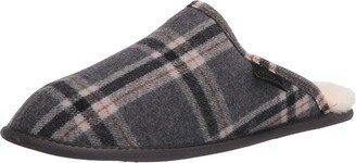 Fireside by Dearfoams mens Warwick Microol and Genuine faux shearling Scuff Slipper