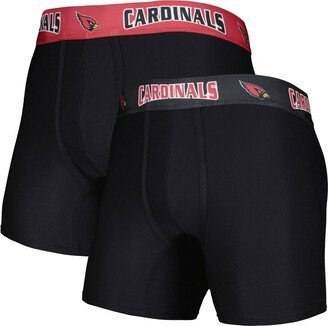 Men's Concepts Sport Black, Cardinal Arizona Cardinals 2-Pack Boxer Briefs Set - Black, Cardinal