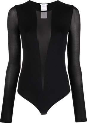 Venus semi-sheer string bodysuit