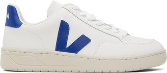 White & Blue V-12 Sneakers