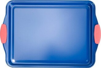 15” Non Stick Cookie Sheet, Medium Blue Commercial Grade Restaurant Quality Carbon Steel