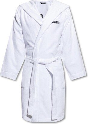 Hooded Belted Bathrobe