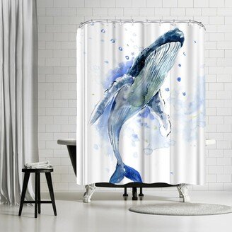 71 x 74 Shower Curtain, Humpback Whale Suren 2 by Suren Nersisyan