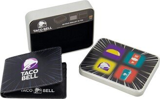 Taco Bell Logo Bifold Wallet, Slim Wallet with Decorative Tin for Men and Women