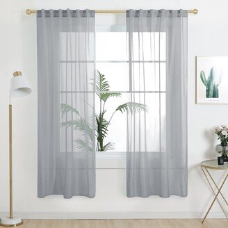 Rod Pocket and Back Tab Sheer Curtains