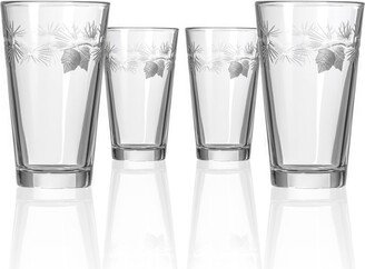 Icy Pine Pint Glass 16Oz - Set Of 4 Glasses