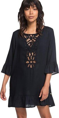 Goldy Soul Long Sleeve Cover-Up Dress (True Black) Women's Swimwear