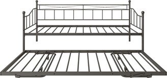 TONWIN Twin Size Metal Sofa Bed Frame with Trundle