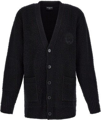 Oversized V-Neck Cardigan-AA