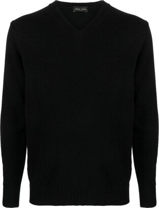 V-neck merino wool jumper-AC