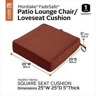 Montlake Water-Resistant 25 x 25 x 5 Inch Patio Seat Cushion