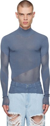 Blue Helix Turtleneck