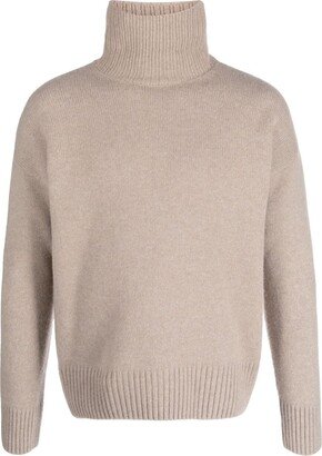 Roll-Neck Elbow-Patch Jumper