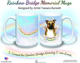 Pet Memorial Pit Bull Brown & White Uncropped 15 Oz. Coffee Mug