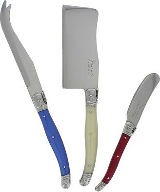 French Home Laguiole 3-Piece Cheese Knife Set-AB