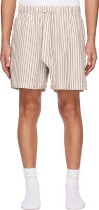 Off-White Striped Pyjama Shorts