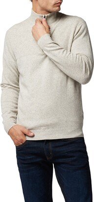 Little Mount Allan Wool & Cashmere Blend Half Zip Sweater