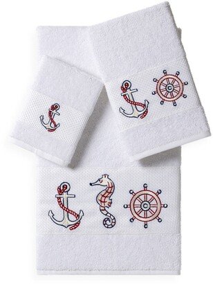 Easton 3-Piece Embellished Towel Set - White